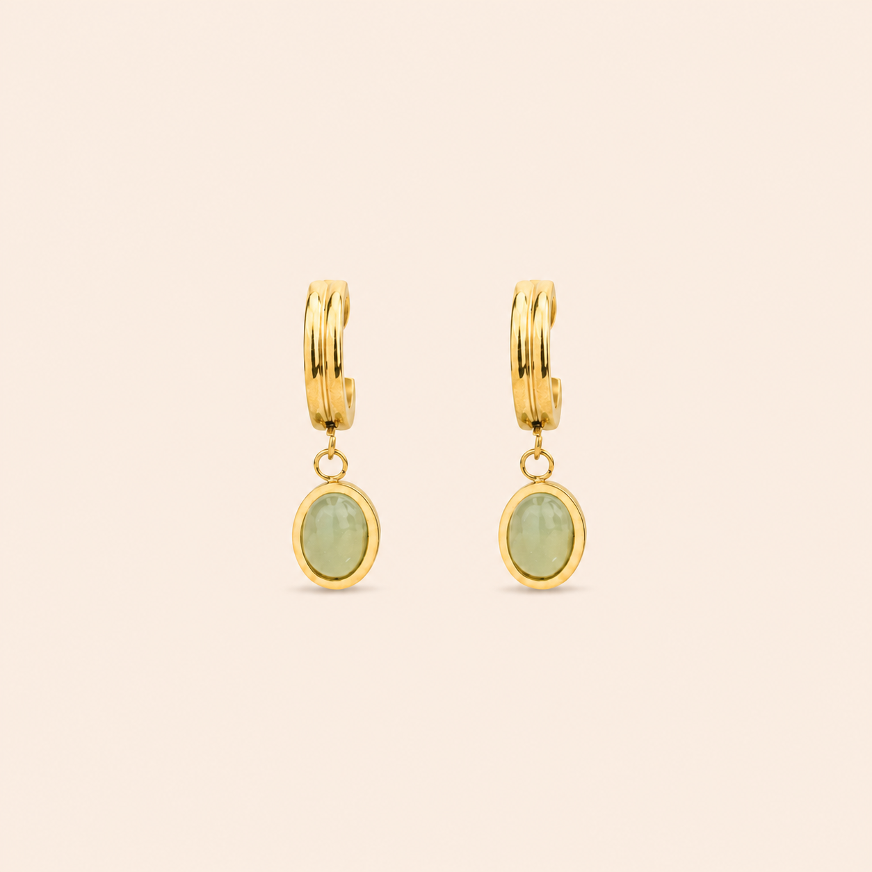 Jade Halo Hoops