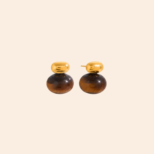 Luna Tiger Eye Studs