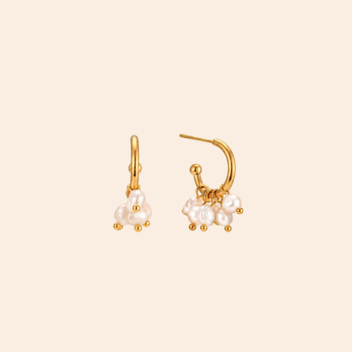 Luna Pearl Hoops